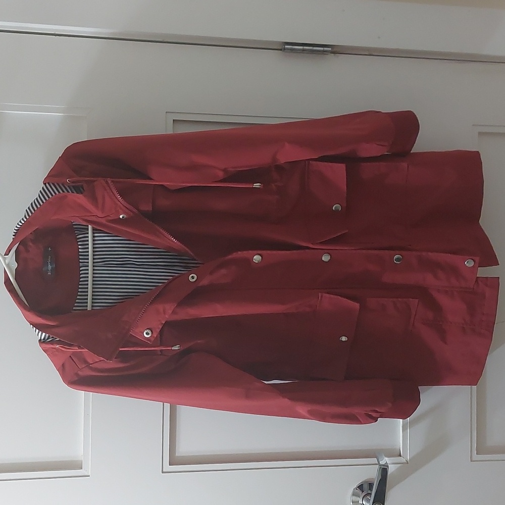 Bloggerlove wine red raincoat - S